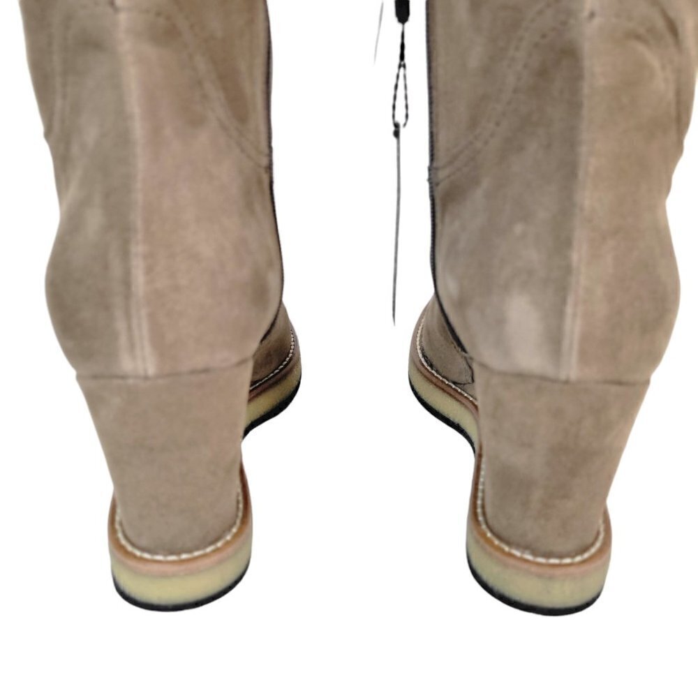 Gorgeous Leather Suede Sherpa Cuff Tall Boots Taupe Women Size| EU 39 - Picture 8 of 16
